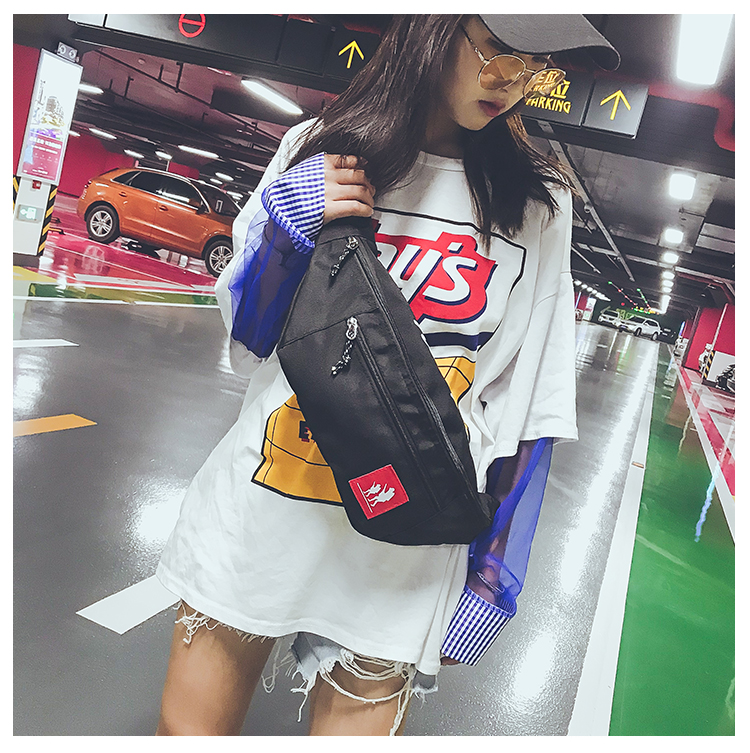 Túi ngực nam phiên bản Hàn Quốc 2018 túi mới nam đa năng đeo vai Messenger túi bf nữ cá tính street hip hop bag - Túi của con người túi charles & keith