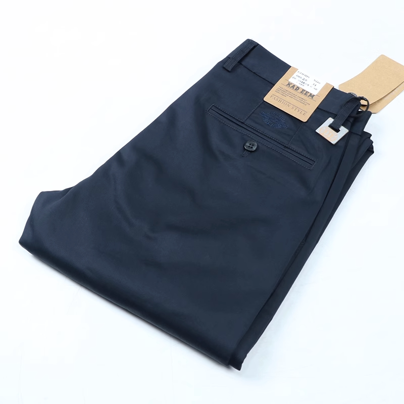It ins Trendy Brand Imported French Casual Pants for Men, Spring and Autumn Straight-Leg Loose Elastic Wrinkle-Resistant Cotton Business Suit Trousers
