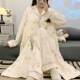 Maternity nightgown with breast pads for breastfeeding