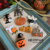 Halloween jewelry Jewelry Halloween Black Cat Pumpkin Ghost brooch Export good quality alloy glaze