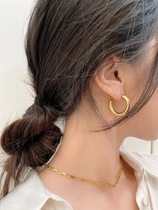 INNOSENSE2020 new fashion ear ring metal earrings port wind vintage gold small ring earrings earrings women