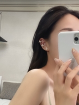 Butterfly fell on the ear studs earrings earrings net red ear clip earrings net red ear clip no ear hole female