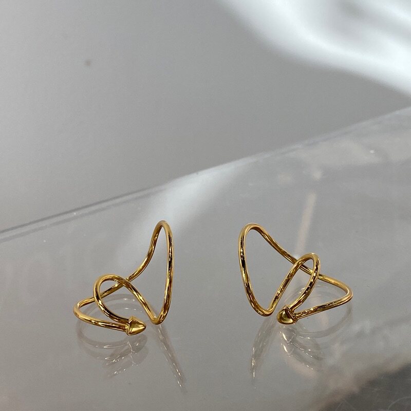 innosense advanced sense French horseshoe ear clip without ear hole female forest Super fairy retro port taste ear decoration Super fairy