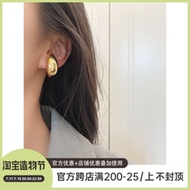 INNOSENSE2020 new tide drops large glossy ear bone clip simple temperament no ear holes advanced sense of Hong Kong flavor