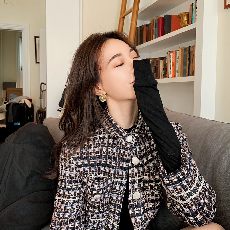 INNOSENSE flower earrings retro pearl earrings 2021 trendy mori net red temperament earrings female personality