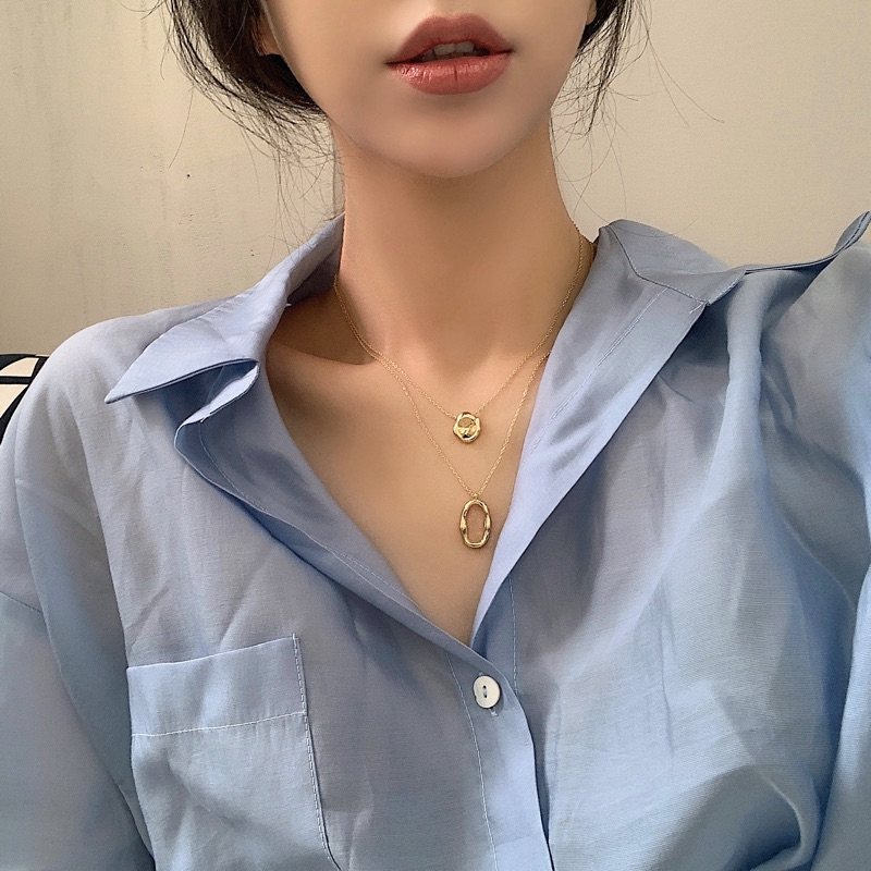 innsense necklace woman 925 pure silver superior sense design minimalist lock bone chain temperament lukewarm with small crowdsourced