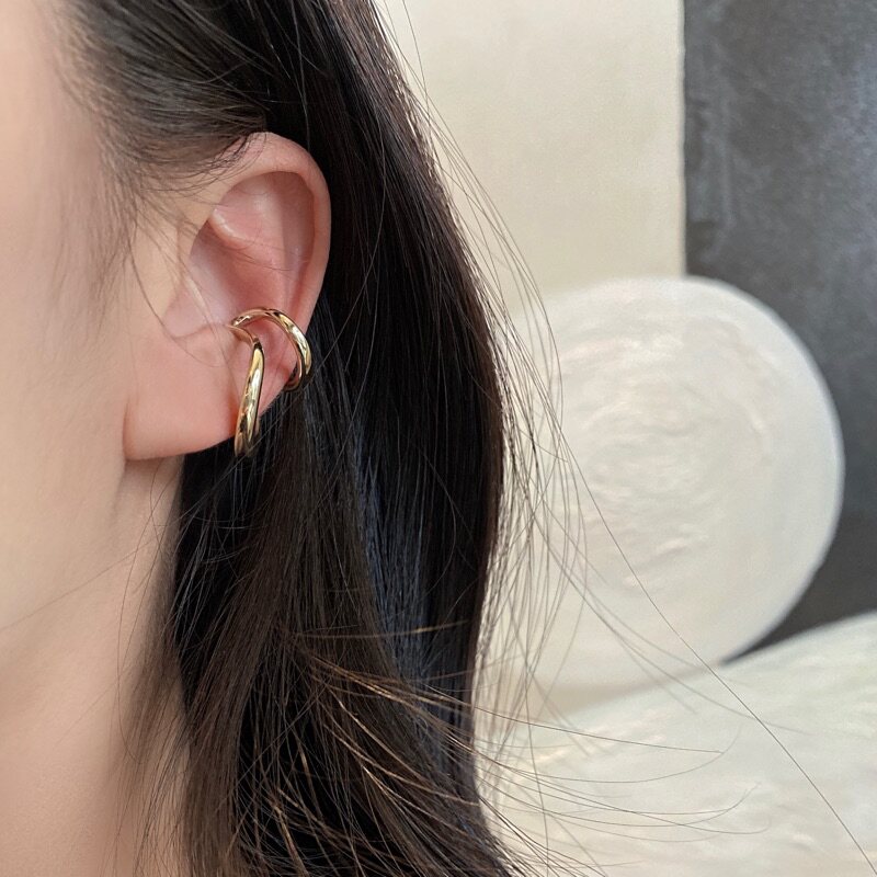 INNOSENSE butterfly ear clip U-shaped ear clip without ear hole Super fairy air earring 2021 New Tide earrings personality