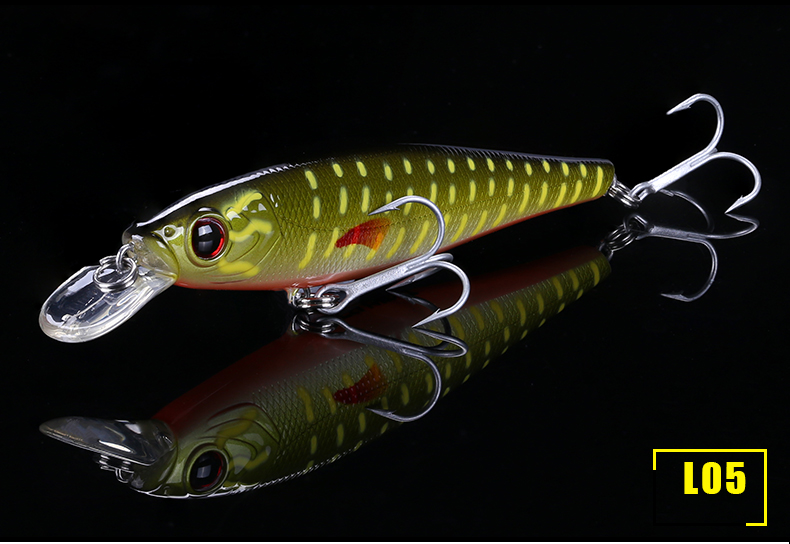 Sinking Minnow Fishing Lures Hard Plastic Baits Bass Trout Fresh Water Fishing Lure