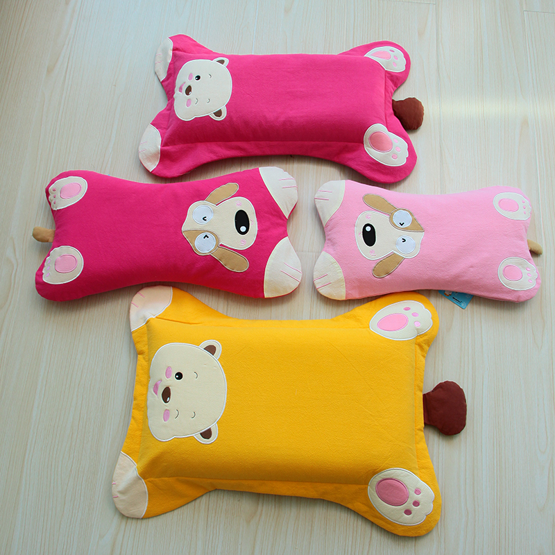 South Korea Murphy Pure Cotton Sand Wash Cartoon Cloth Patch Embroidered Baby Pillowcase Buckwheat Pillow All Season Universal Removable Wash