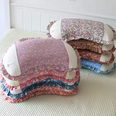 South Korea Murphy imported idyllic flower Crescent pillow cotton patchwork cervical spine cotton pillow children adult pillow