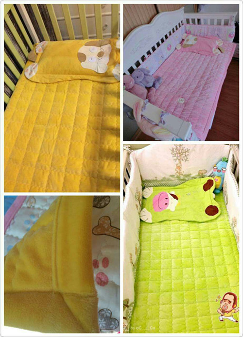 Korean imported Murphy children kindergarten cotton sand washing short plush mattress Bed sheets 70X130 optional