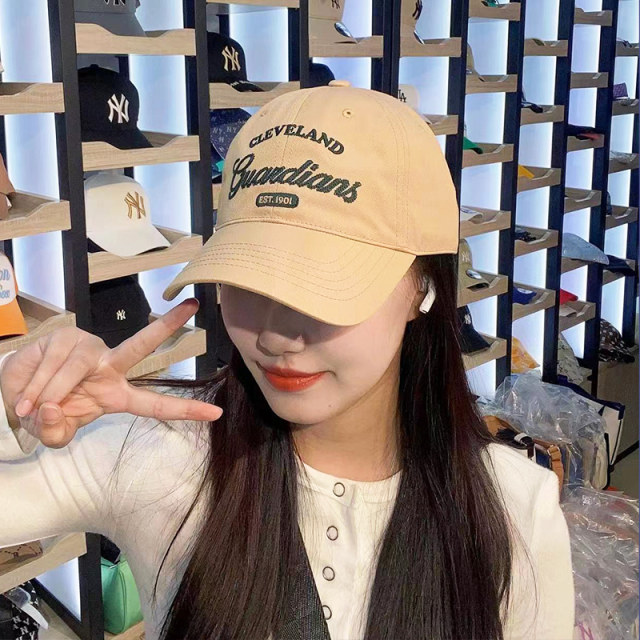 Korean authentic MLB hat soft top baseball cap embroidery letter shading peaked hat wild 3ACPL033N