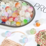 Акриловые бусины ручной работы, браслет с кисточками, штора, серьги, цветочный принт