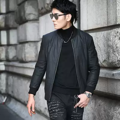 Famous store leather men's leather jacket slim Korean version of Haining leather jacket handsome trendy men 2020 new men's fur