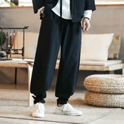 Mùa hè mỏng phần phong cách Trung Quốc người đàn ông gió quốc gia XL quần thường xuyên chùm chân harem quần quần nam - Quần Harem
