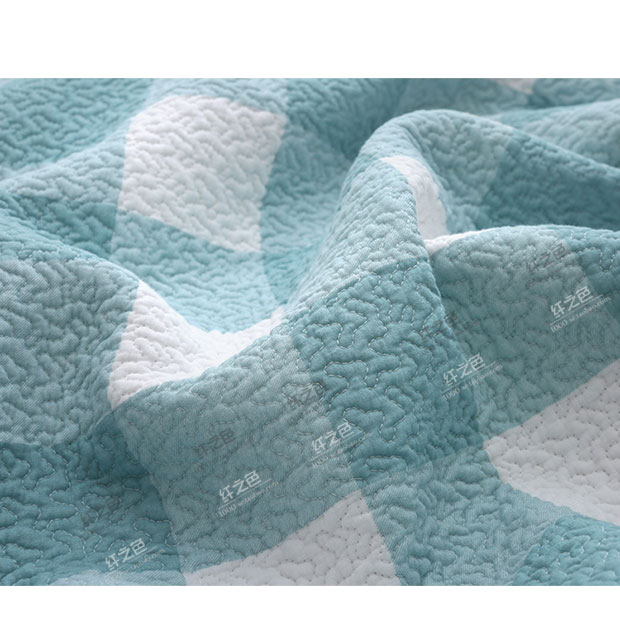 Cotton đơn giản kẻ sọc màu xanh và trắng được chần bởi chàng trai sinh viên Khăn trải giường ba mảnh - Trải giường thảm trải giường thay đệm