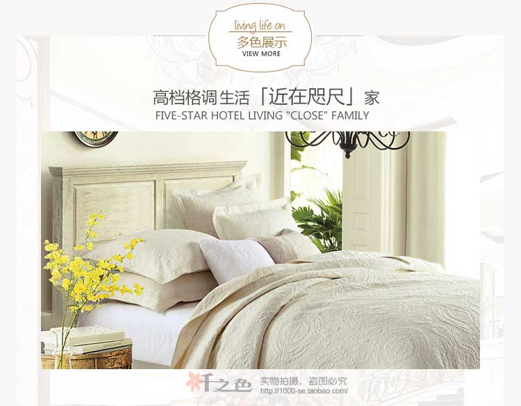 Quilting màu rắn retro cao cấp được bao phủ bởi bông giặt trải giường ba bộ điều hòa không khí đôi là [màu sợi] ga giường màu xám