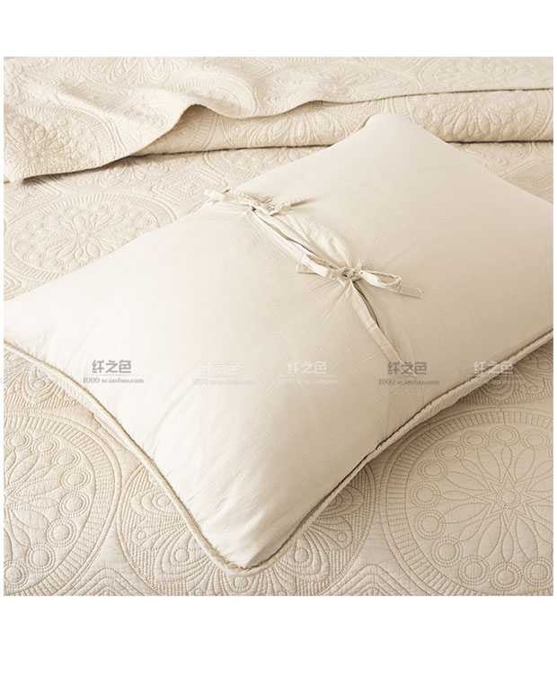 Cotton rắn màu cung điện thêu giường thêu retro được chia thành ba bộ giường trải giường ga phủ giường