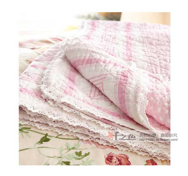 Hàn Quốc được giặt bằng vải cotton trẻ em màu hồng điều hòa không khí mùa hè mát mẻ bằng 1,2 m trải giường nghỉ trưa bộ drap giường