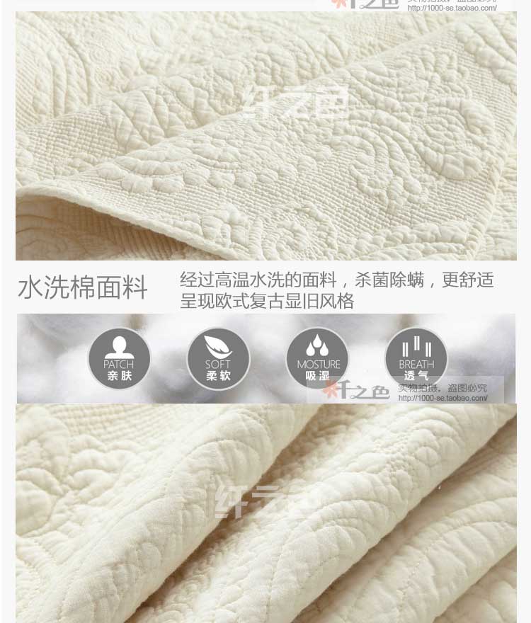 Quilting màu rắn retro cao cấp được bao phủ bởi bông giặt trải giường ba bộ điều hòa không khí đôi là [màu sợi] ga giường màu xám