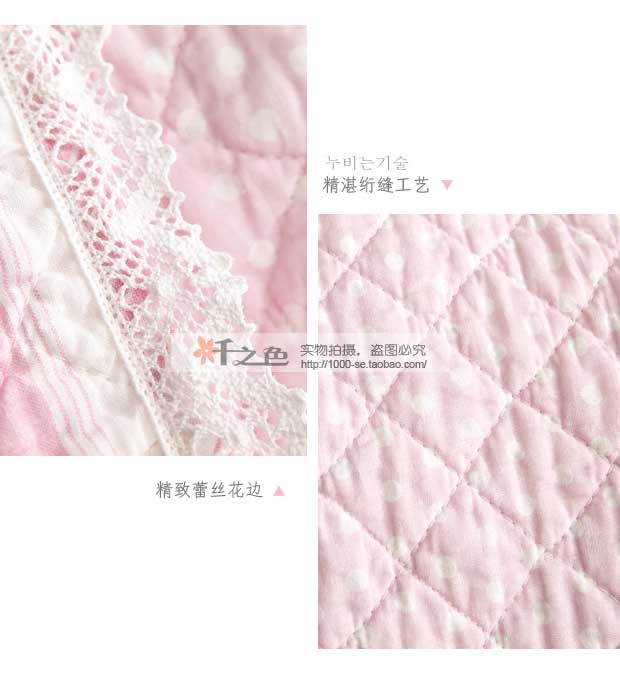 Hàn Quốc được giặt bằng vải cotton trẻ em màu hồng điều hòa không khí mùa hè mát mẻ bằng 1,2 m trải giường nghỉ trưa bộ drap giường