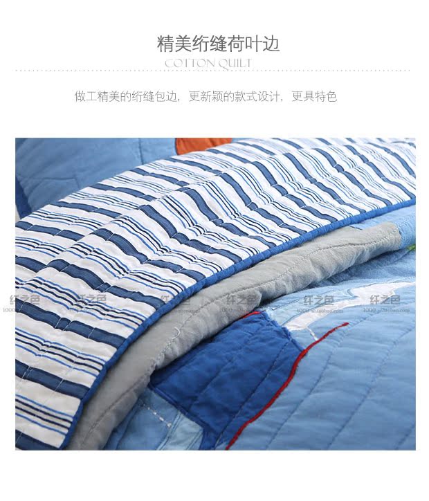 Cotton appliqué quilted trẻ em bé trai trải giường mềm quilt 1,2 m quilted tấm trải giường hai bộ thảm trải giường mùa hè