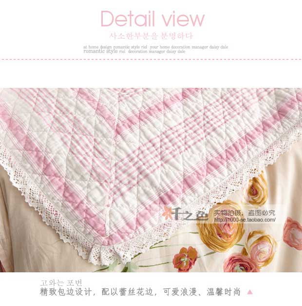 Hàn Quốc được giặt bằng vải cotton trẻ em màu hồng điều hòa không khí mùa hè mát mẻ bằng 1,2 m trải giường nghỉ trưa bộ drap giường