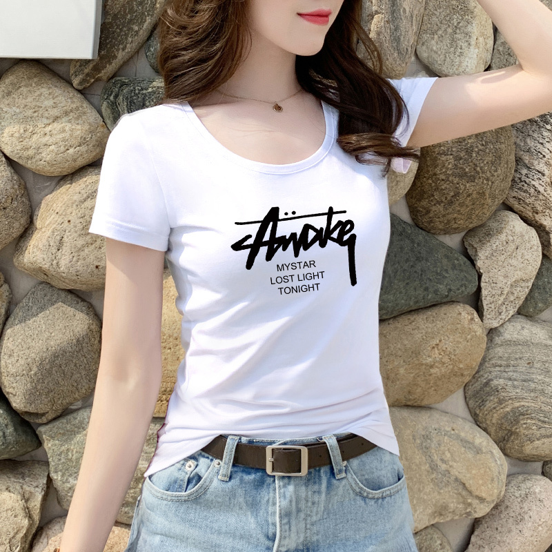 White Short-Sleeve T-Shirt for Women, Slim Fit, Age-Reducing, Half-Sleeve Top, 2026 Summer New Style, Stylish Base Shirt, T-Shirt