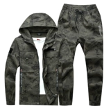 Камуфляжный эластичный хлопковый износостойкий комплект, осенний комбинезон для отдыха, защита от ожогов