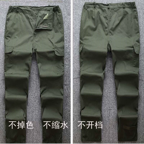 Хлопковые износостойкие дышащие летние тонкие штаны для работы, защита от ожогов, свободный крой