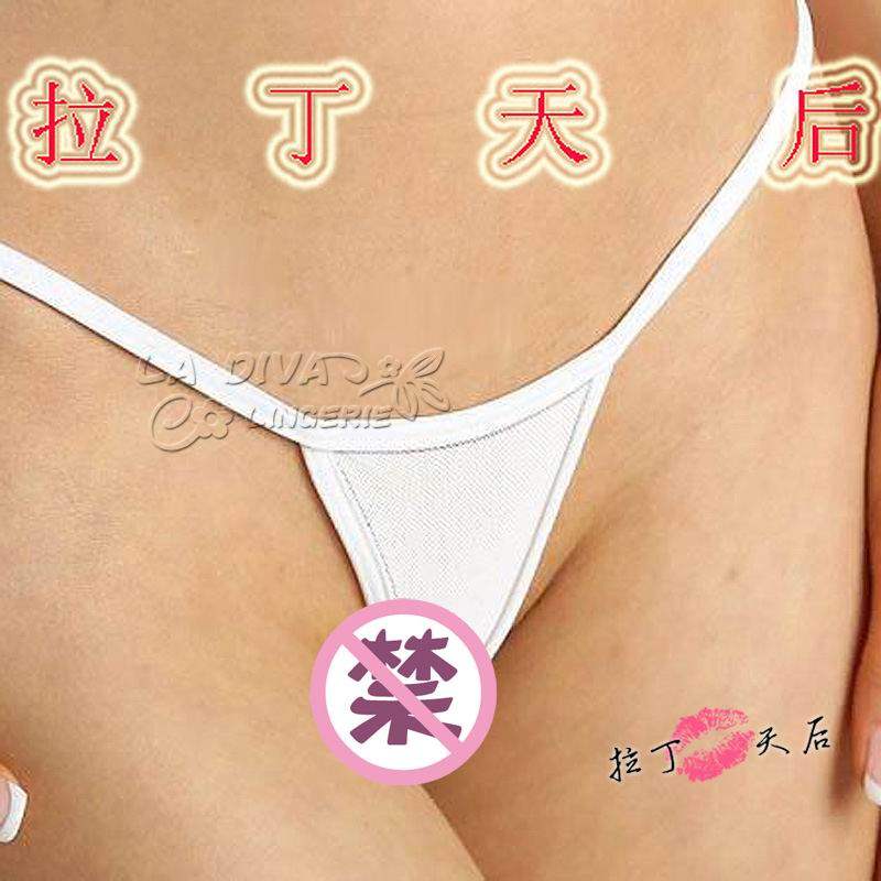Women's mini sexy one line T-back couple cotton low waist thong hot flirting European single panties