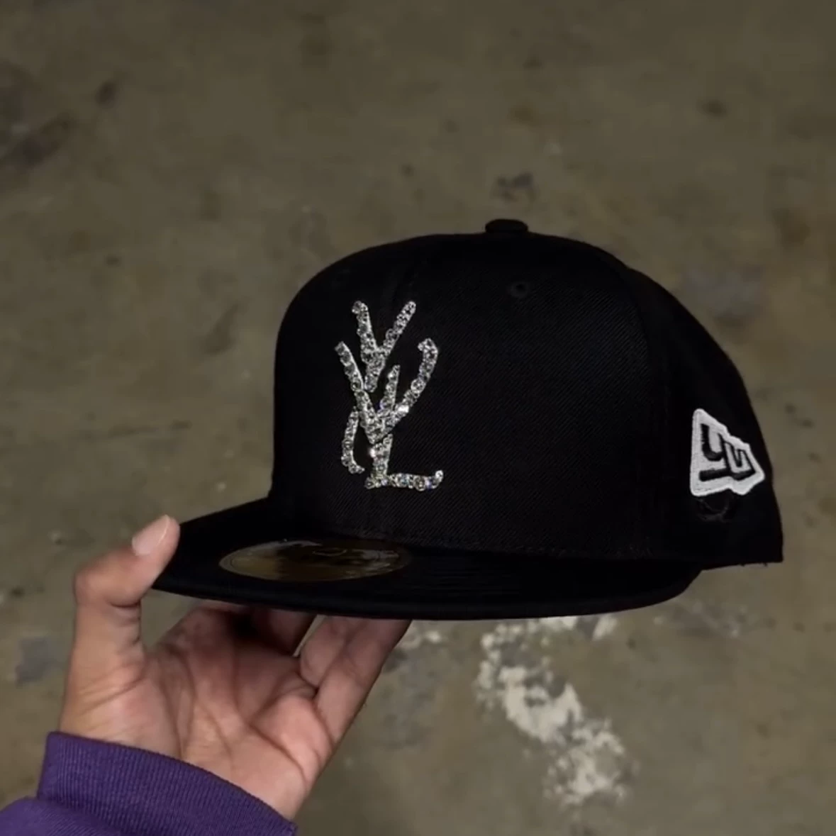 Опіум Playboi Carti YVL Crystal Шляпа Черная Горячая Диамант Шляпа Высокий топ