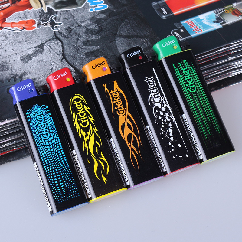 Nhập khẩu dế châu chấu nhẹ hơn chống cháy nổ cá tính sáng tạo graffiti dùng một lần mua bật lửa cối tàu
