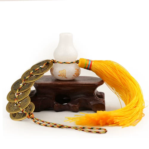 Hongtu удачи, все медные пять императоров и шесть императоров, медная подвеска в виде монеты, белая тыква с сокровищами, украшение для дома, подвеска-сумка