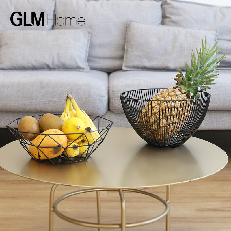 ins Nordic creative geometric iron art fruit tray pendulum pieces modern minimalist living-room table tea table for home fruit trays-Taobao