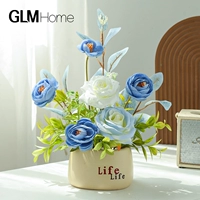 Элитный реалистичный креативный цветочный горшок для гостиной, декоративные цветы для домашнего использования