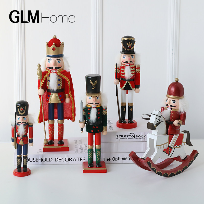 Creative Walnuts Clips Wood Puppet People Swing Piece British Soldier's Home Decoration Living Room TV Cabinet Desktop Furnishing-Taobao