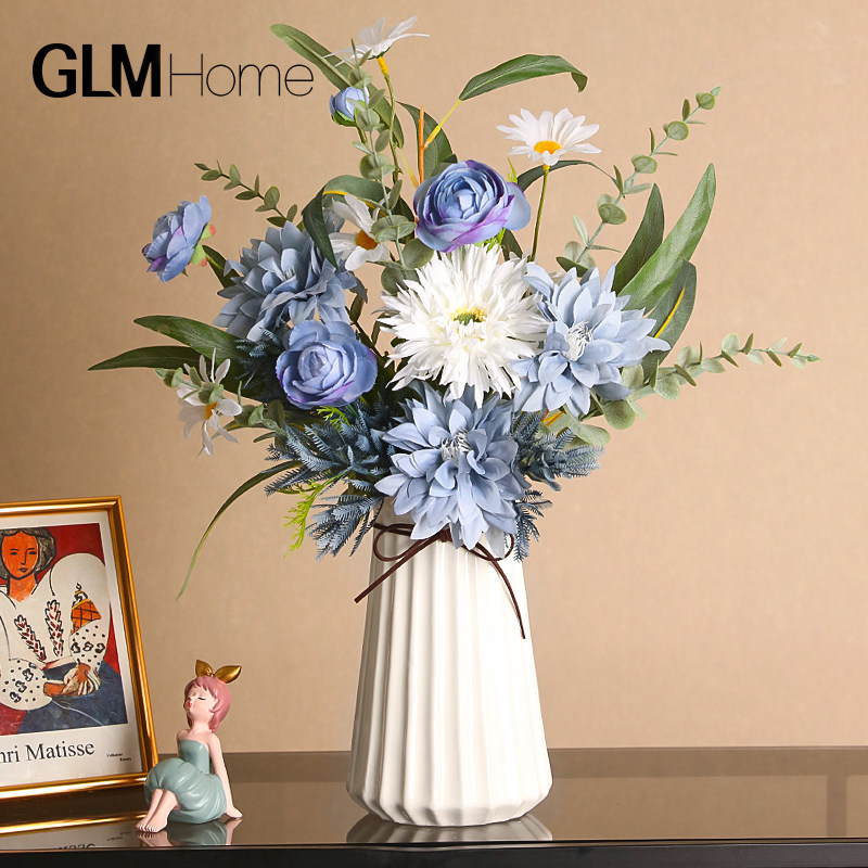 Nordic Simple Fake Flower Simulation Bouquet Decoration Living Room Table Flower Arrangement Flower Decoration Creative Home Floral Set