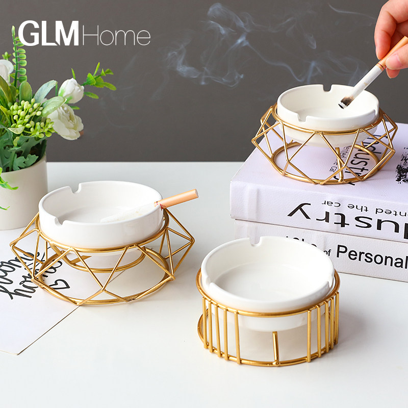 Nordic in Wind Ceramic Ashtray Creative Current Household decoration of small swing parts with living room office desktop
