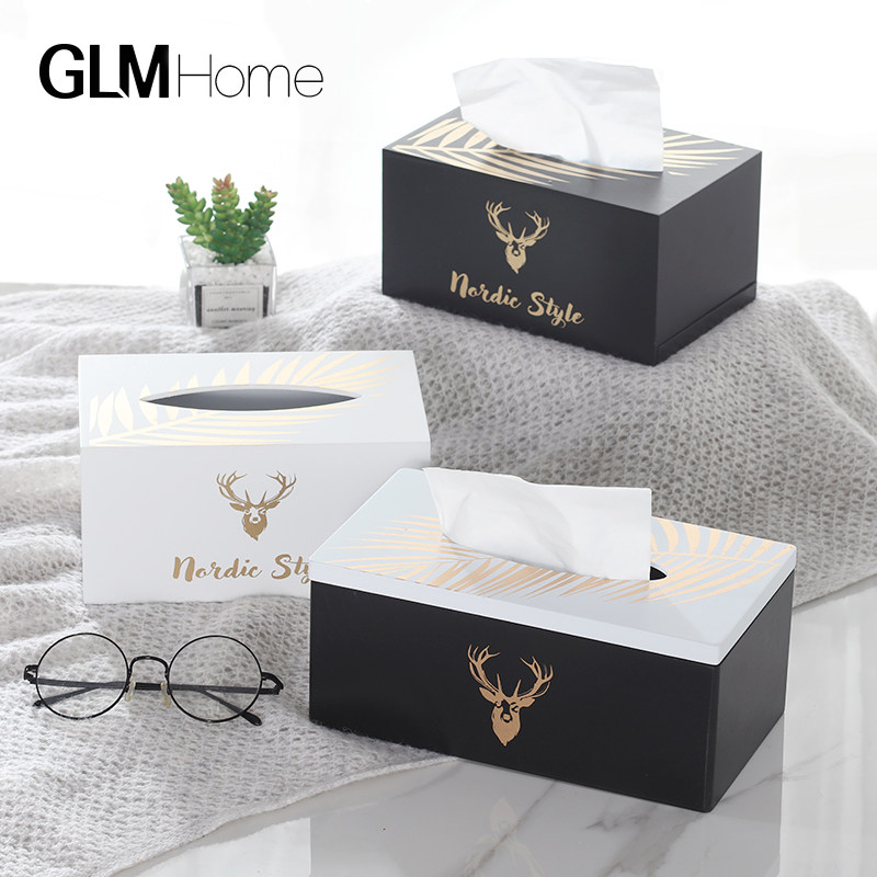 ins Nordic light lavish moose Deer Pumping Cardboard Box Home Living Room Creative Napkin paper towels Box Bedroom Tea Table Decoration-Taobao