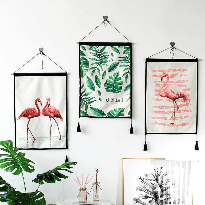 ins Nordic Wind ingen Electric meter Case Shelter Wall Adornment Creative Wall Pendant Bedroom Wall Hanging Cloth Painting