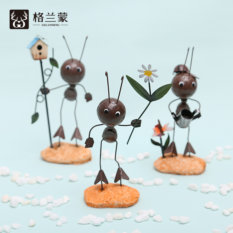 Cute Iron Art Little Ants Swing Piece Home Adornment Living-room TV Cabinet Children Room Creative Furniture