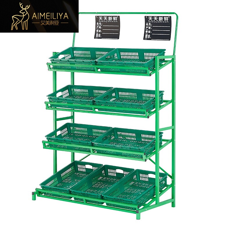 Fruit Shelf Display Rack Fruit Rack Fruit Shop Rack Commercial Creative Multi-storey Supermarket Vegetable Selling Vegetable Fruit and Vegetable Rack