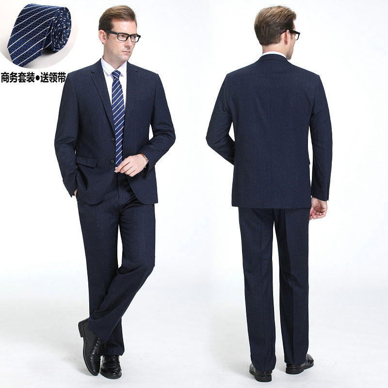 New Pint 2022 Autumn Winter Wool Suit Suit Men's Middle-aged Banquets Wedding Gown Business Casual Dress Suit 
