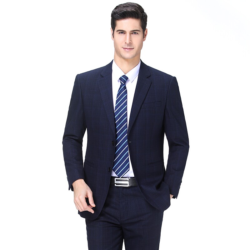 Spring and Autumn Mao Suit Men Middle-aged Business Costume Large-yard Professional Groups Wedding Dressing Daddy Clothes