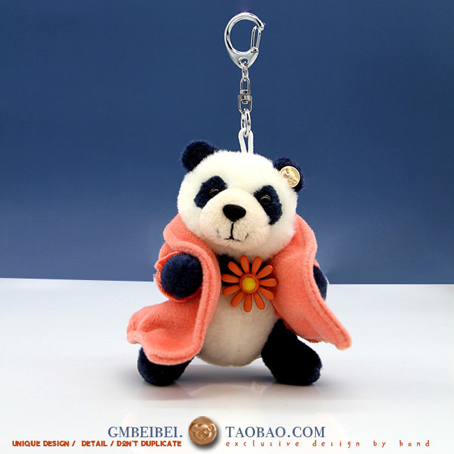 Cute to bursting soft Meng Chrysanthemum Panda Key Button Girl bag Shoulder Bag Small Pendant Plush Paparazzi Hanging Decoration Birthday Present