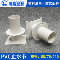 Chuanlu PVC water stop section drainage pipe sewer pipe embedded sleeve directly reserved casing waterproof casing water stop ring