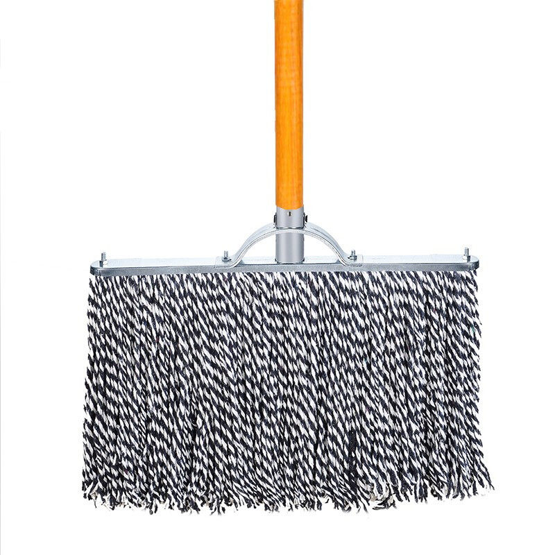 Cotton thread old-fashioned mop steel rod flat mop factory floor property workshop cloth mop old-fashioned mop dust mop mop