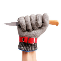 Anti-cut gloves slaughtering fish clothing cutting anti-cut protective steel wire gloves stainless steel labor protection gloves short