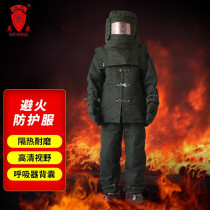 Meconn Firefighters Avoiding Fire Protective Clothing MKF-0101 Heat Resistant Flame Retardant Non-Liquefaction Large View With Backsack High Temperature Resistant